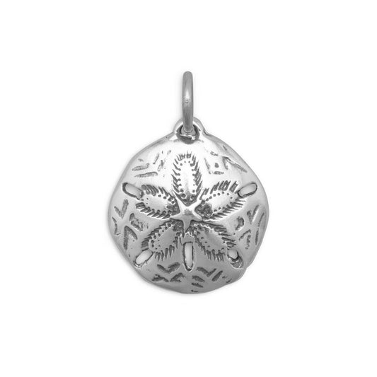 Oxidized Sand Dollar Charm freeshipping - Higher Class Elegance