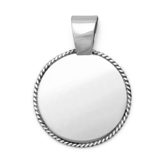 Engravable Pendant with Rope Edge freeshipping - Higher Class Elegance