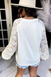 Lace Crochet Long Sleeve Top - Higher Class Elegance