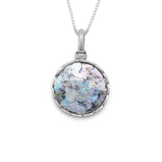 18" Small Round Ancient Glass Necklace freeshipping - Higher Class Elegance