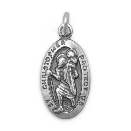 Small Oval Saint Christopher Charm freeshipping - Higher Class Elegance