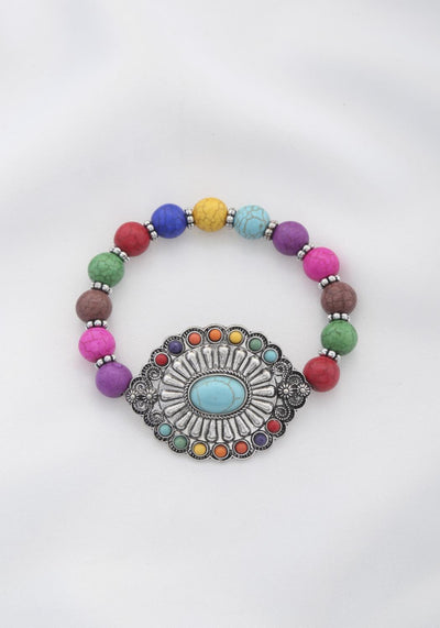 Colorful Western Beaded Bracelet - Higher Class Elegance