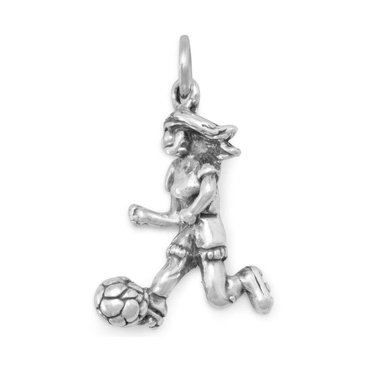 Girl Soccer Player Charm freeshipping - Higher Class Elegance