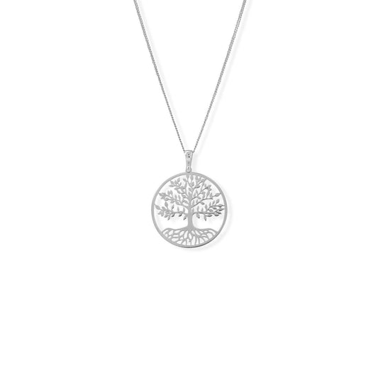 16"+2" Rhodium Plated Tree of Life Necklace freeshipping - Higher Class Elegance