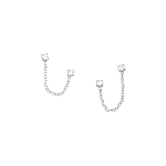Double Post Crystal Earrings freeshipping - Higher Class Elegance