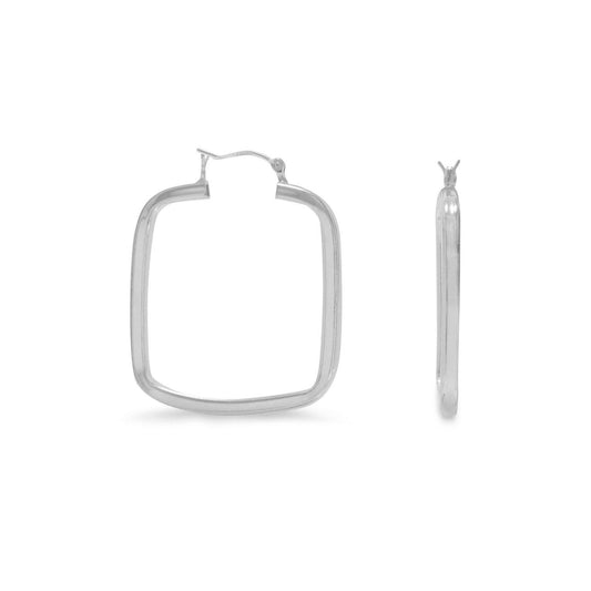 2 x 29mm Square Hoop Earrings freeshipping - Higher Class Elegance