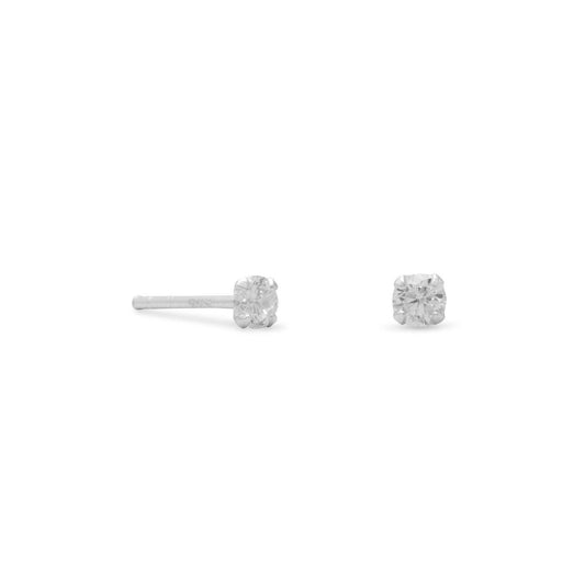 3mm CZ Stud Earrings freeshipping - Higher Class Elegance