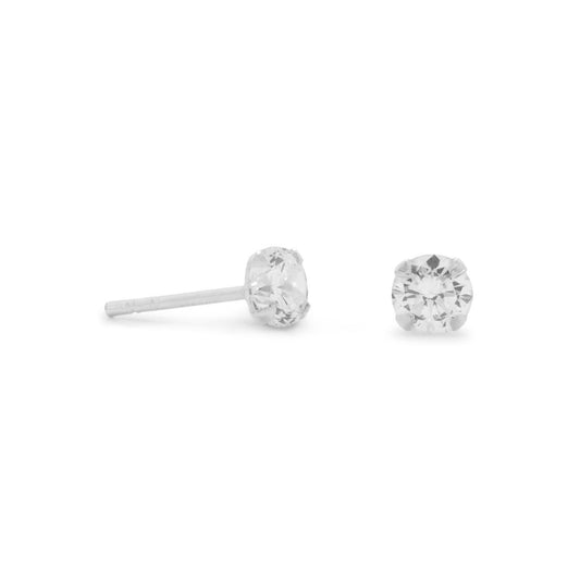 4mm CZ Stud Earrings freeshipping - Higher Class Elegance