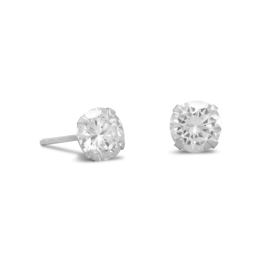 6mm CZ Stud Earrings freeshipping - Higher Class Elegance