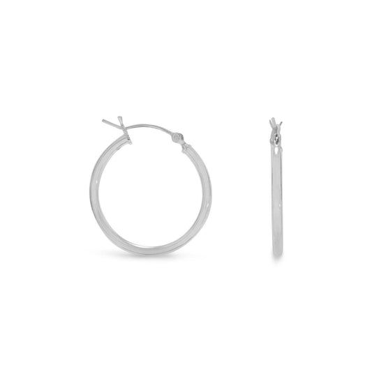 2mm x 24mm Hoop Earrings with Click freeshipping - Higher Class Elegance