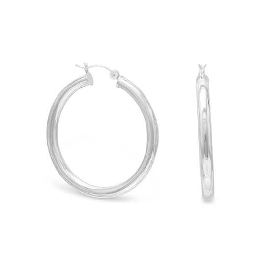 4mm x 40mm Hoop Earrings with Click freeshipping - Higher Class Elegance