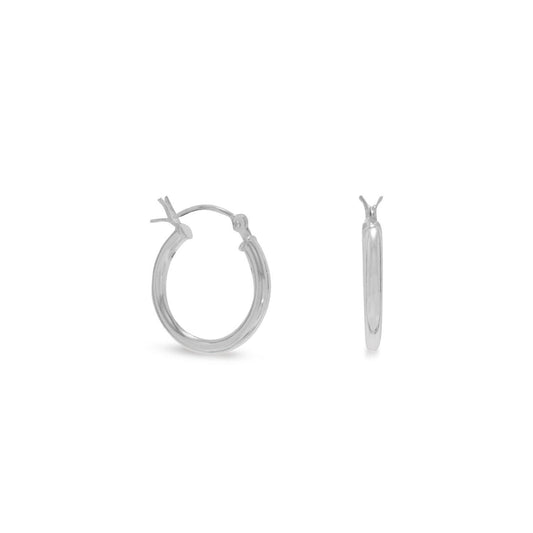 2mm x 16mm Round Tube Hoop Earrings freeshipping - Higher Class Elegance
