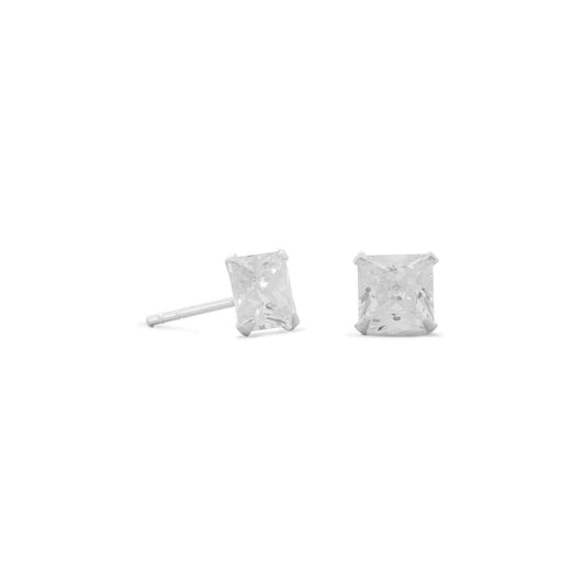 Square CZ Stud Earrings freeshipping - Higher Class Elegance