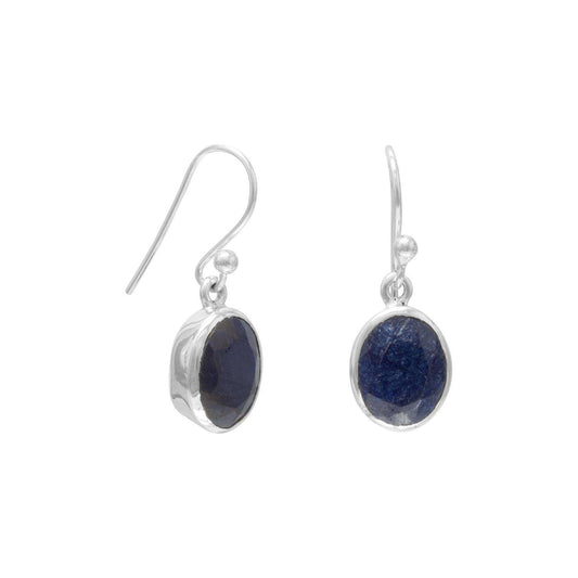 Oval Faceted Corundum Earrings freeshipping - Higher Class Elegance