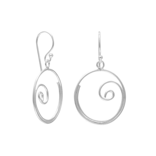 Thin Swirl Design Earrings freeshipping - Higher Class Elegance