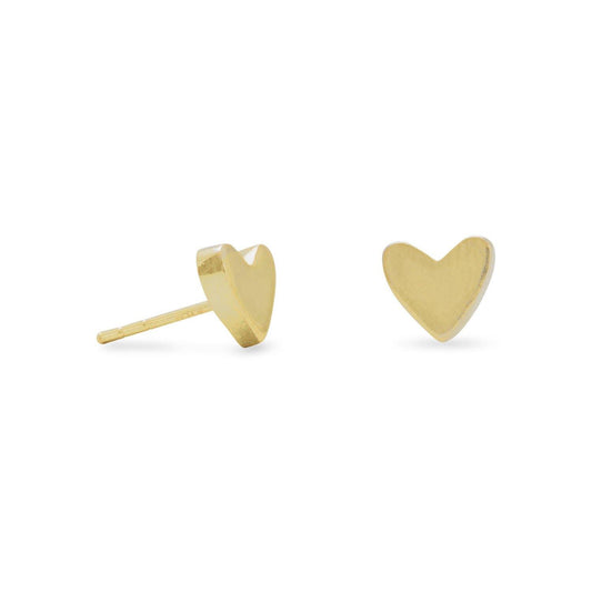 "Heart of Gold" Heart Stud Earrings freeshipping - Higher Class Elegance