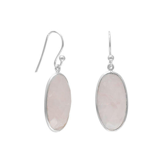 Rose Quartz French Wire Earrings freeshipping - Higher Class Elegance