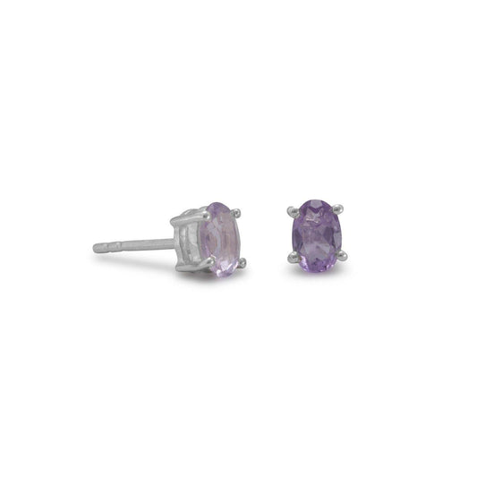 Faceted Oval Amethyst Earrings freeshipping - Higher Class Elegance