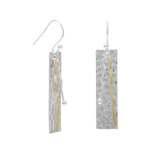 Two Toned Bar Drop Earrings freeshipping - Higher Class Elegance