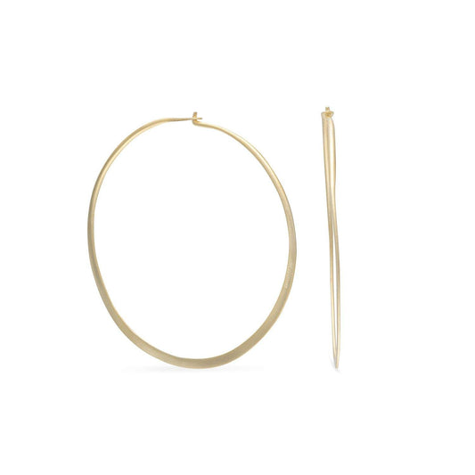 14 Karat Gold Plated Hoop Earrings freeshipping - Higher Class Elegance