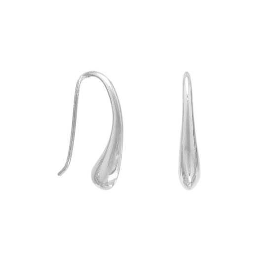 Curved Pear Shape Wire Earrings freeshipping - Higher Class Elegance