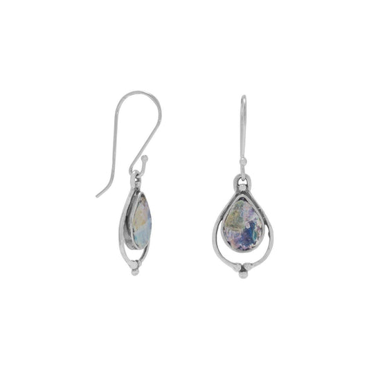Pear Shape Roman Glass Earrings freeshipping - Higher Class Elegance