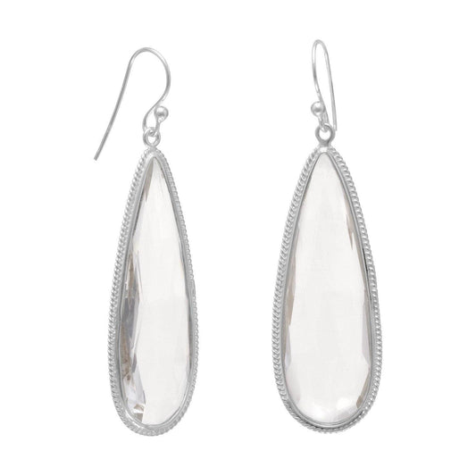 Pear Shape Faceted Quartz Earrings freeshipping - Higher Class Elegance