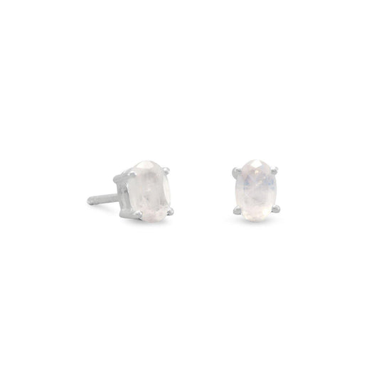 Rainbow Moonstone Stud Earrings freeshipping - Higher Class Elegance