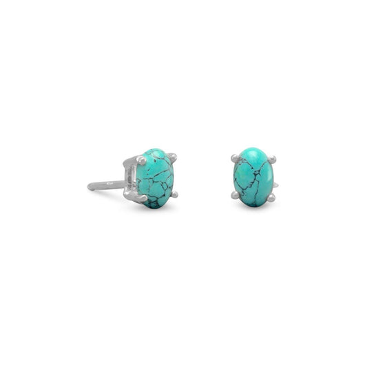 Stabilized Turquoise Stud Earrings freeshipping - Higher Class Elegance