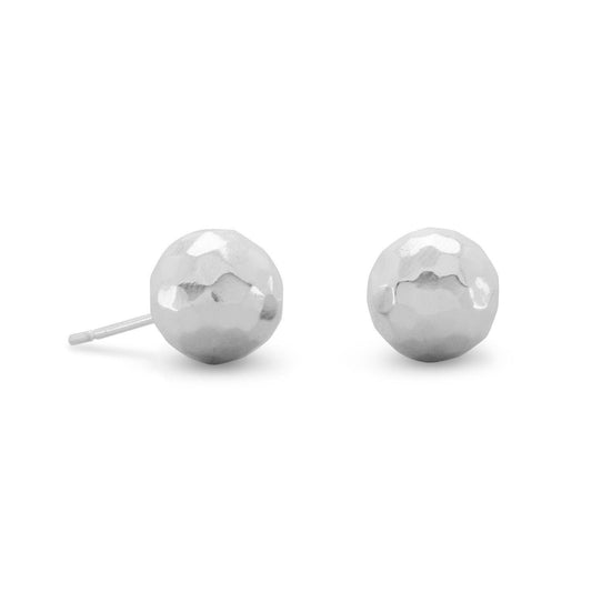 10mm Hammered Ball Earrings freeshipping - Higher Class Elegance