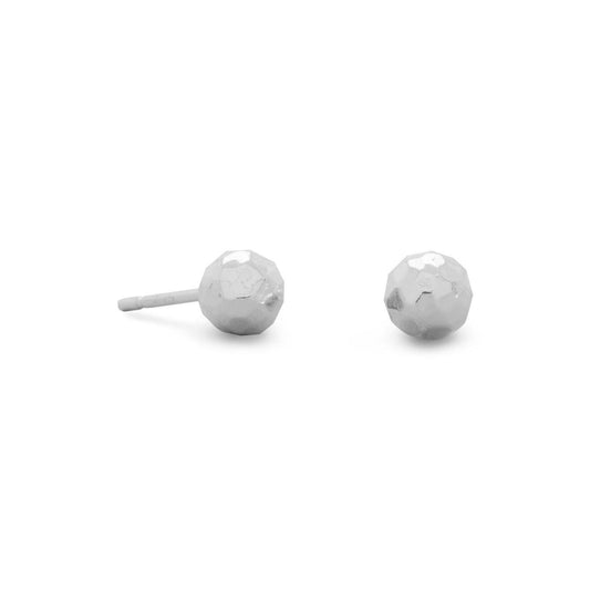 5mm Hammered Ball Earrings freeshipping - Higher Class Elegance