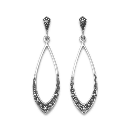 Marcasite Drop Earrings freeshipping - Higher Class Elegance