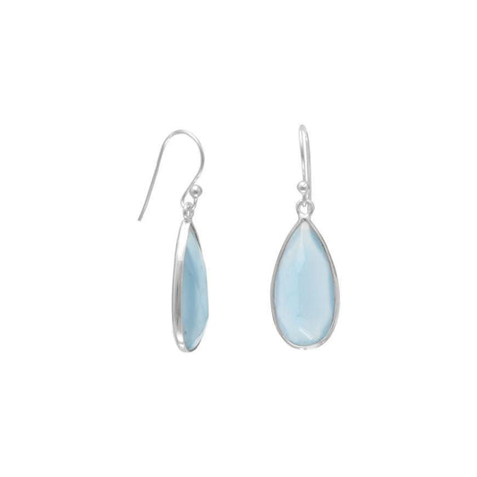 Blue Chalcedony Pear Shape Earrings freeshipping - Higher Class Elegance
