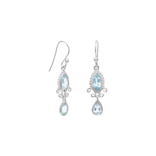 Multishape Blue Topaz Earrings freeshipping - Higher Class Elegance