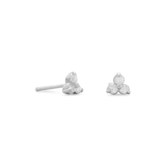 Tri Shape CZ Stud Earrings freeshipping - Higher Class Elegance