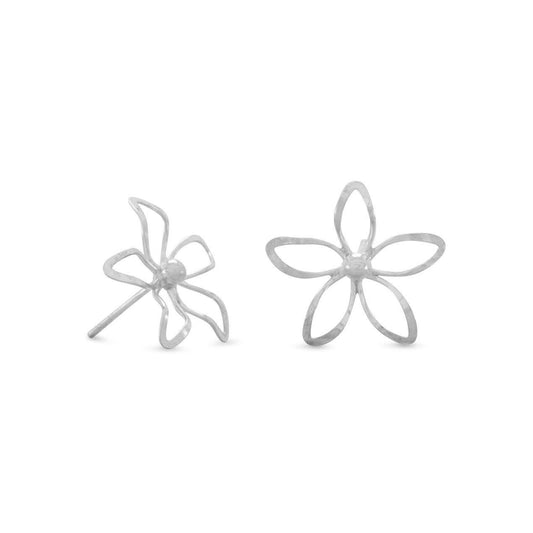 Diamond Cut Flower Post Earrings freeshipping - Higher Class Elegance