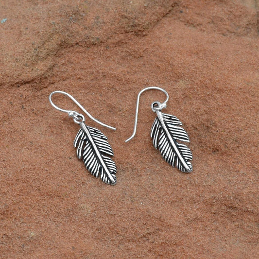Oxidized Pinna Feather Earrings freeshipping - Higher Class Elegance