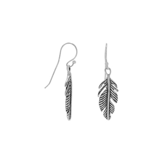 Oxidized Pinna Feather Earrings freeshipping - Higher Class Elegance