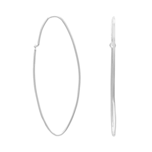 Thin Oval Wire Hoops freeshipping - Higher Class Elegance
