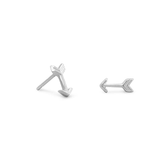 Rhodium Plated Small Arrow Earrings freeshipping - Higher Class Elegance