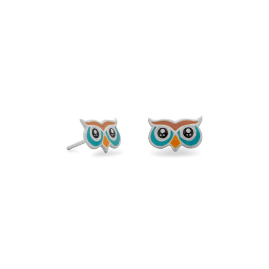 Enamel Owl Stud Earrings freeshipping - Higher Class Elegance