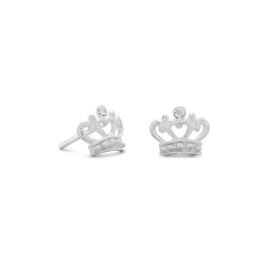 Crystal Crown Stud Earrings freeshipping - Higher Class Elegance