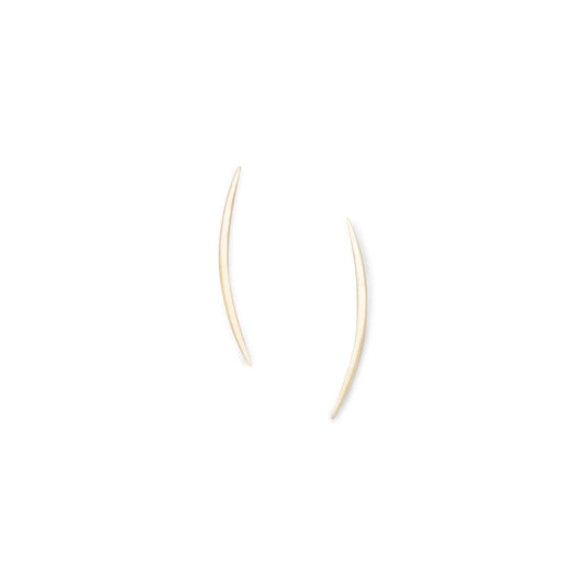 14K Gold Plated Crescent Post Earrings freeshipping - Higher Class Elegance