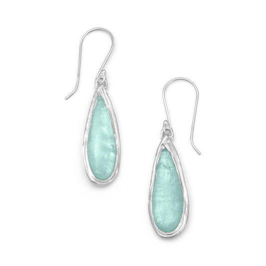Ancient Roman Glass Pear Drop Earrings freeshipping - Higher Class Elegance
