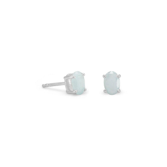 Faceted Oval Aquamarine Earrings freeshipping - Higher Class Elegance