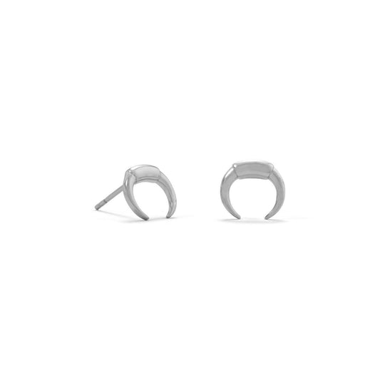 Silver Mini Crescent Studs freeshipping - Higher Class Elegance