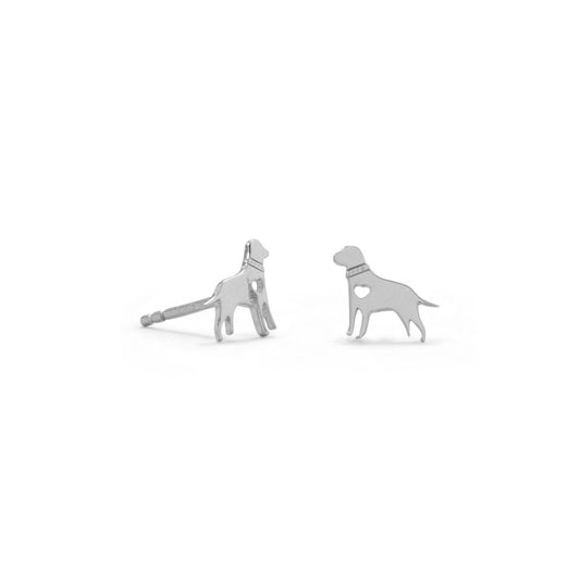 Rhodium Plated Darling Dog Studs freeshipping - Higher Class Elegance