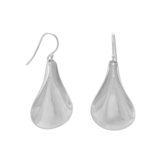 Polished Spoon Design French Wire Earrings freeshipping - Higher Class Elegance