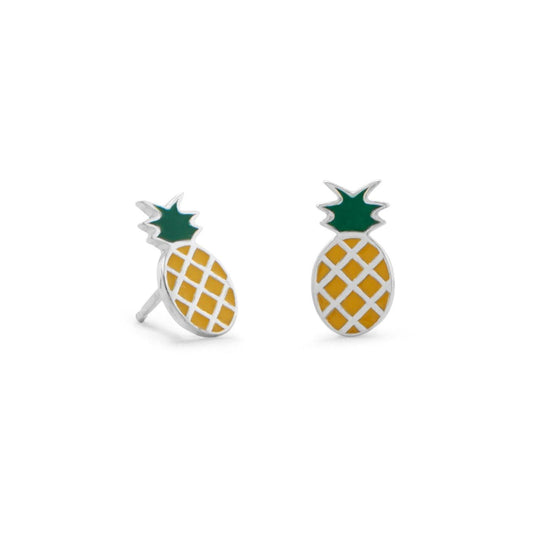Pineapple Polished Earrings freeshipping - Higher Class Elegance
