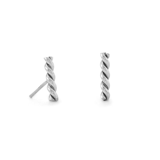 Oxidized Twisted Bar Earrings freeshipping - Higher Class Elegance